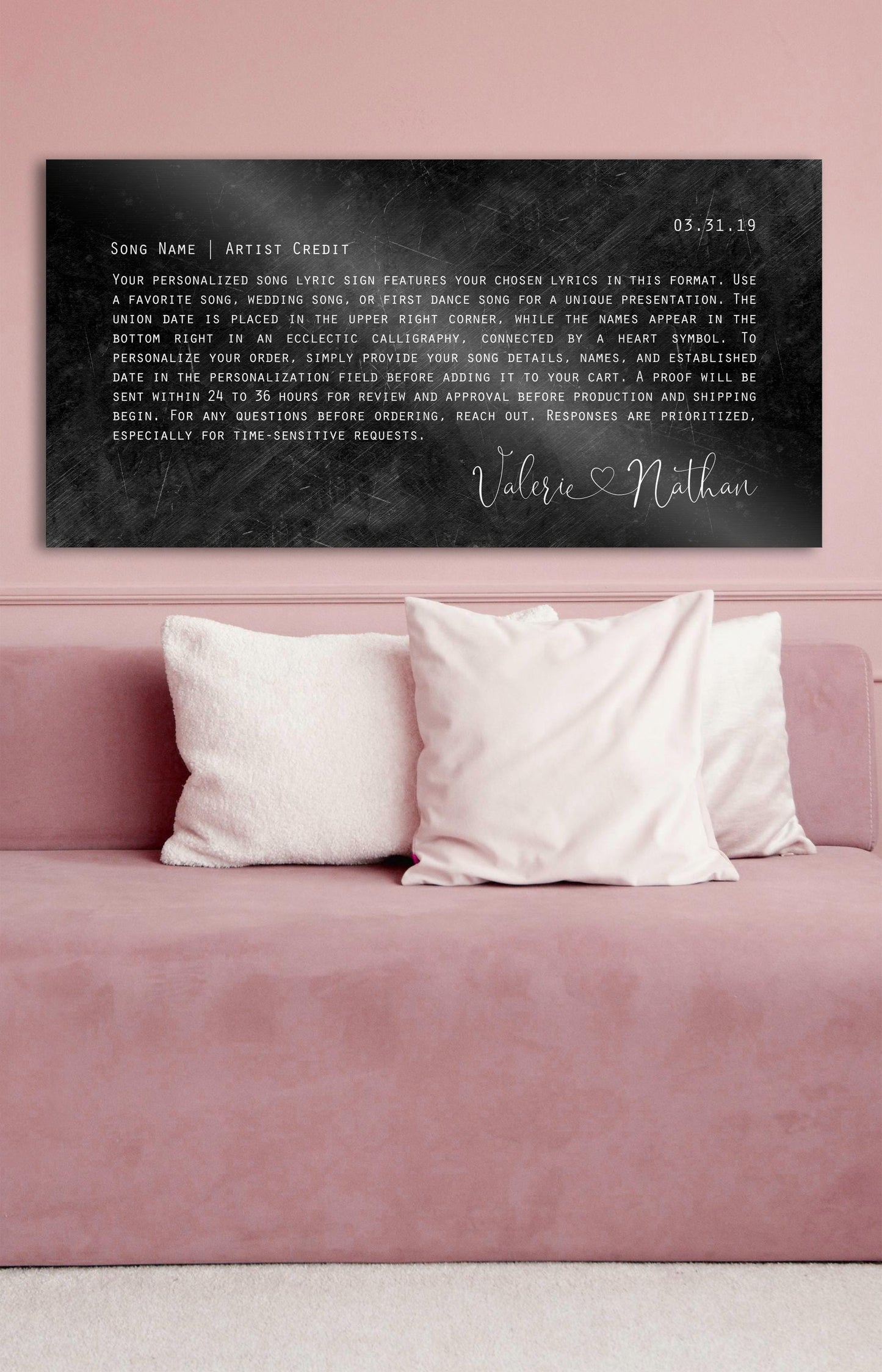 6 Year Anniversary Orator Lyrics Sign - HoneycombProverbs - Signs - Modern Lyrics Wall Decor