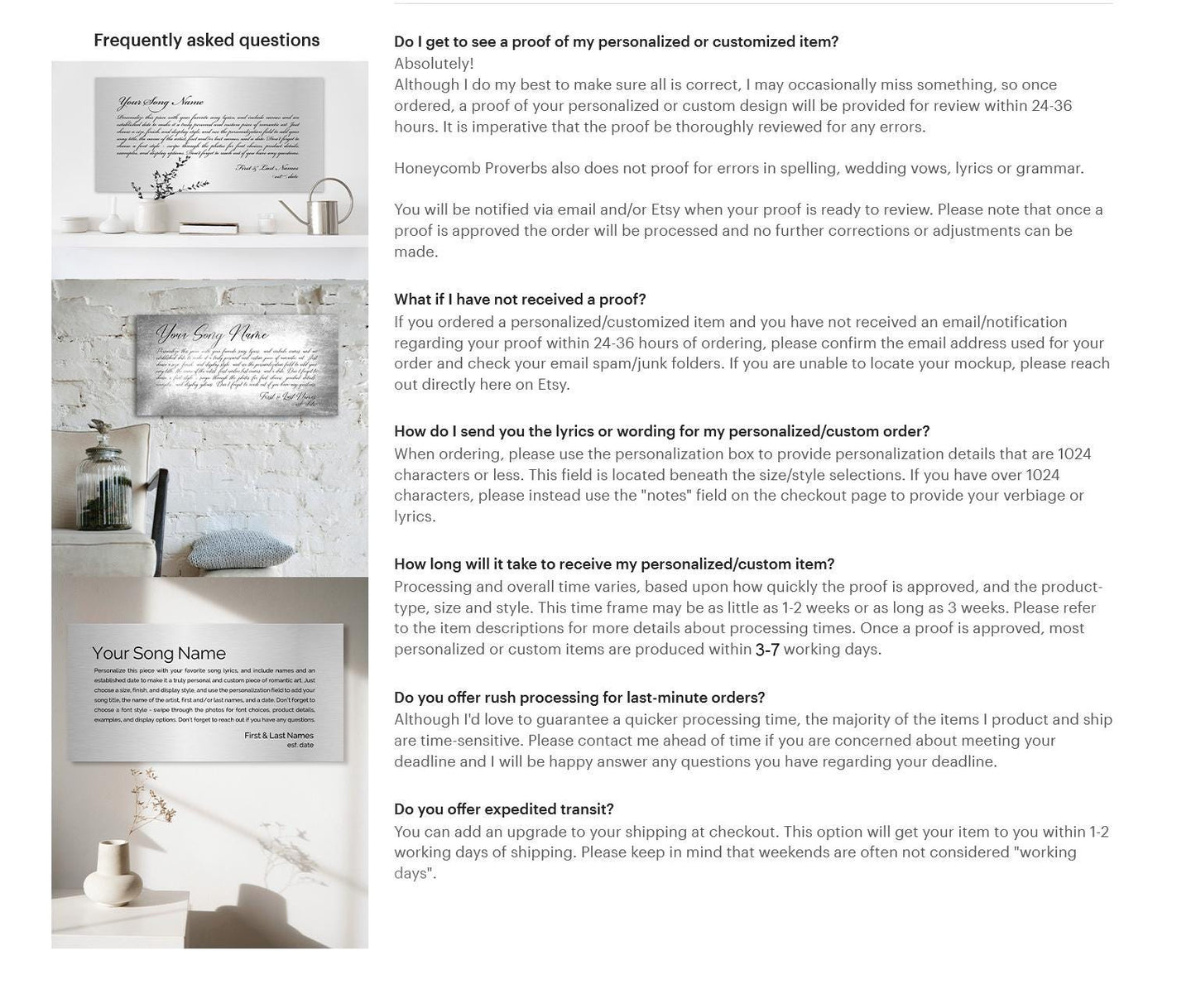 Tarnished Song Lyric Sign on Tin - HoneycombProverbs - Signs - Vintage Lyrics Wall Art