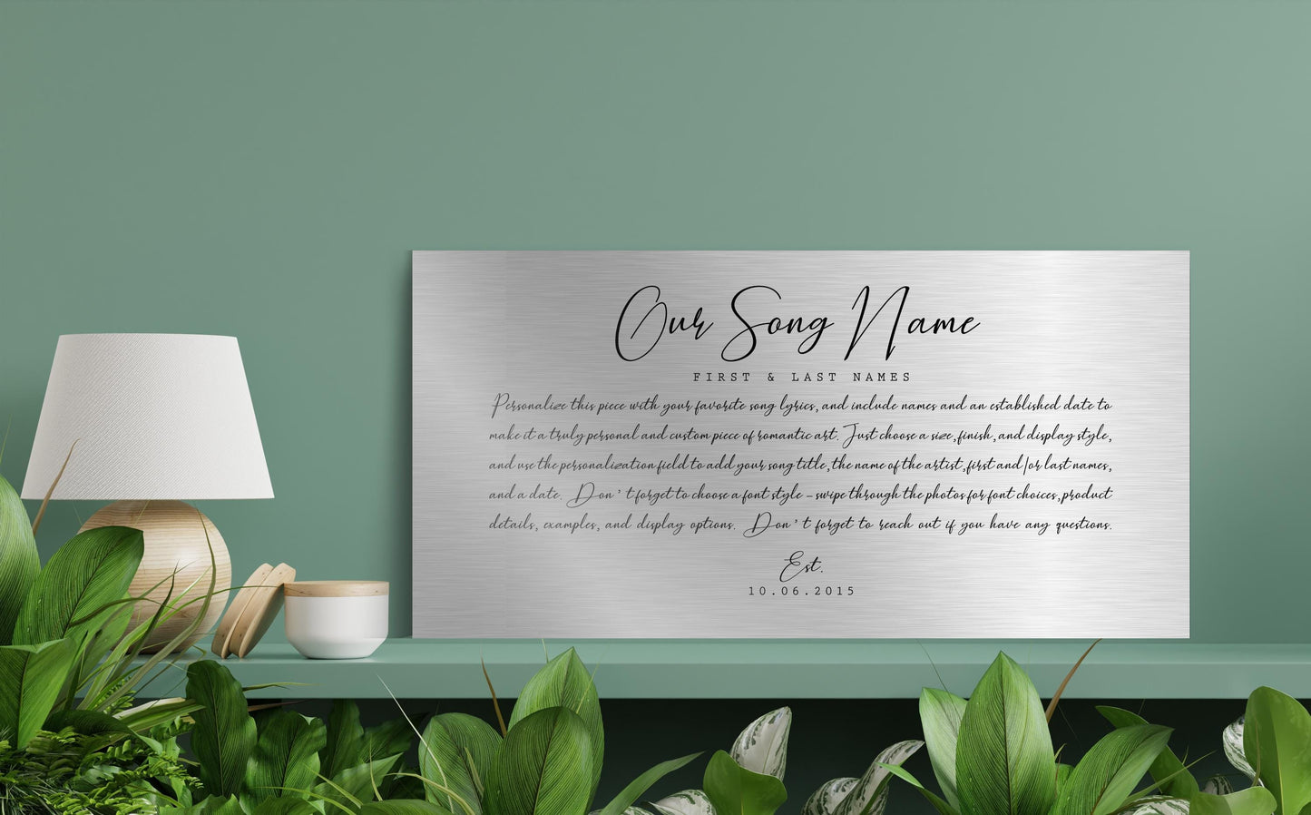 Rustic Tin First Dance Lyric Sign - HoneycombProverbs - Signs - Tin Anniversary Gifts