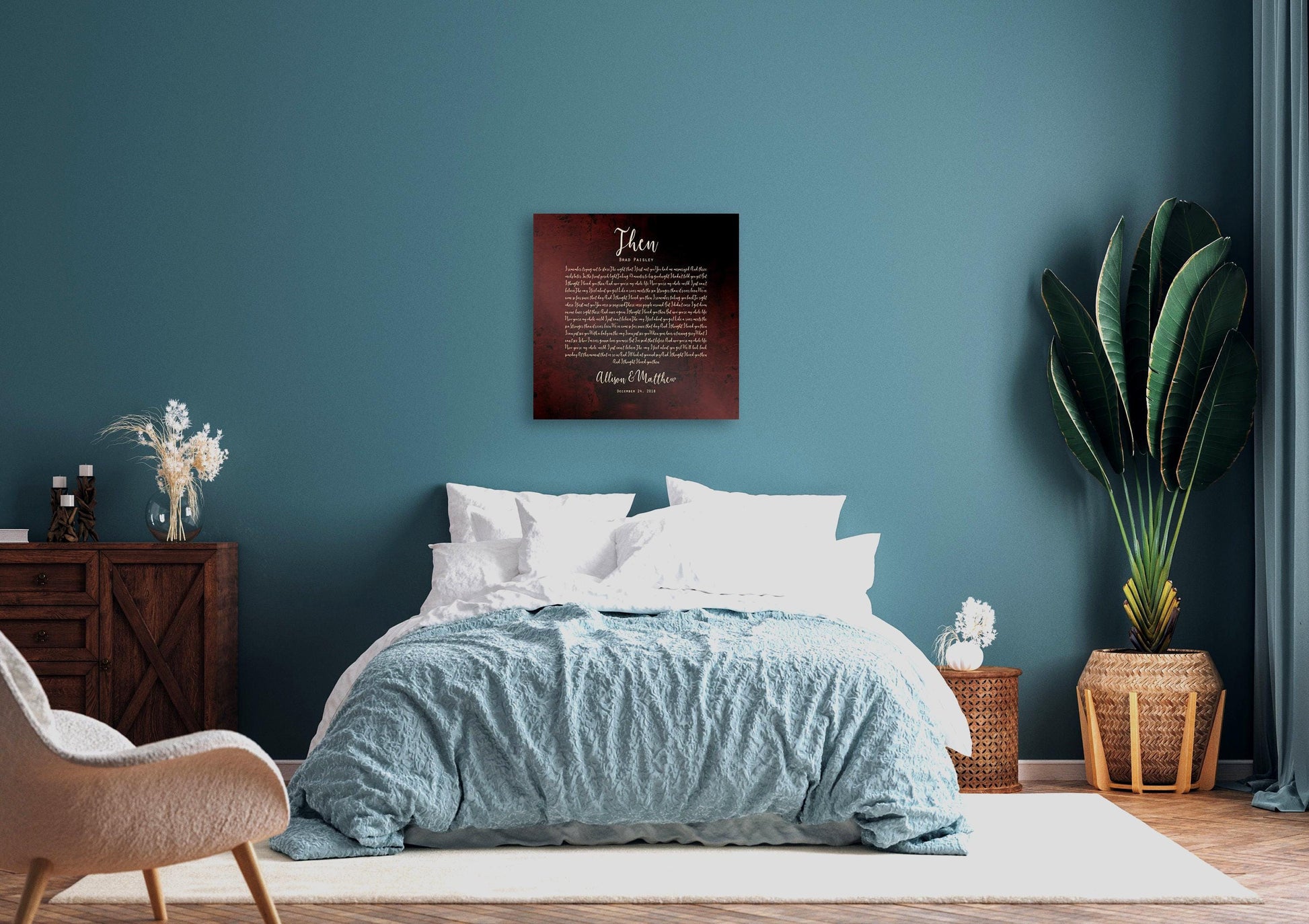 Our Song on Bronze, Personalized Lyric Sign - HoneycombProverbs - Signs - Bronze Anniversary Gifts