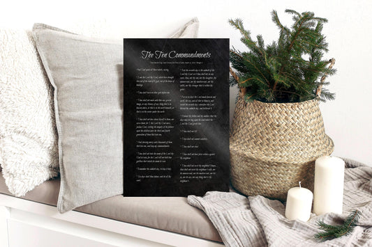 The Ten Commandments, Iron Gift - HoneycombProverbs - Gifts For The Couple - Christian Wall Art