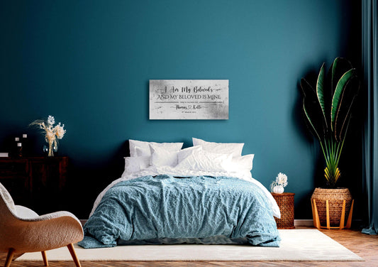 Song of Solomon 6:3 Tin Couple's Est Sign - HoneycombProverbs - Signs - Christian Wall Art