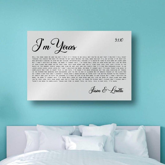 Tin Anniversary Song Print - HoneycombProverbs - Signs - Modern Lyrics Wall Decor