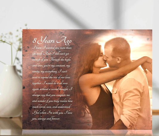 Bronzed Memories; Custom Photo with Words Art - HoneycombProverbs - Signs - Bronze Anniversary Gifts