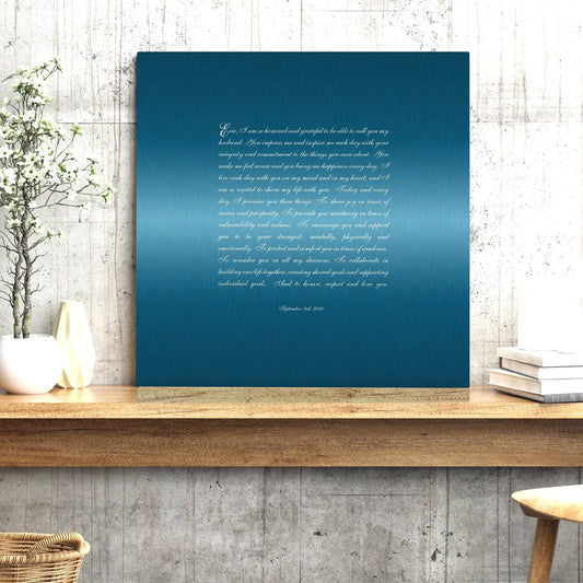 Personalized Tinted Tin Song Lyric Sign - HoneycombProverbs - Signs - Modern Lyrics Wall Decor