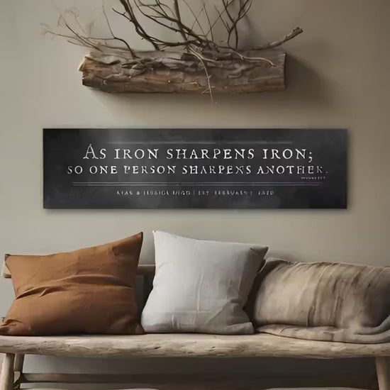 Iron Sharpens Iron Sign Iron Anniversary Gift