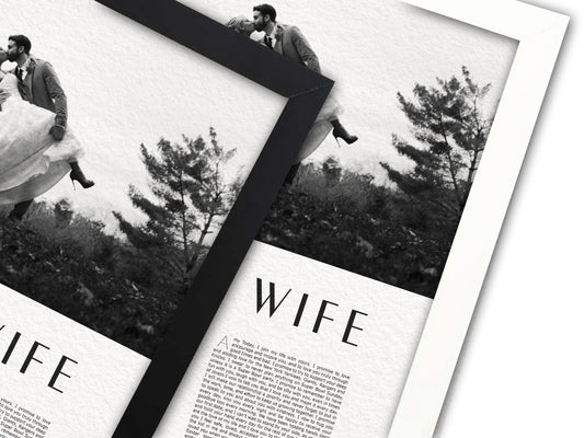 Framed Photo with Song Lyrics - Fine art and canvas personalized anniversary and inspirational gifts