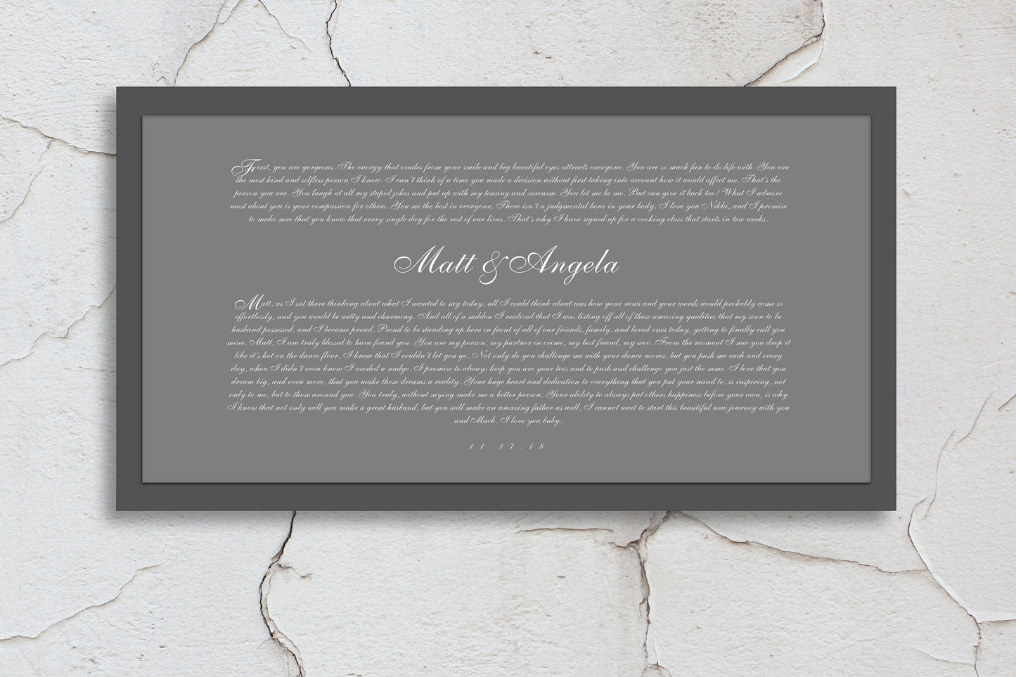 
                  
                    Wedding Vows Canvas, Wedding Vows Framed, Wedding Vows gift, Wall Art, Anniversary Gifts, For husband, for men, gift, for wife, first, paper
                  
                