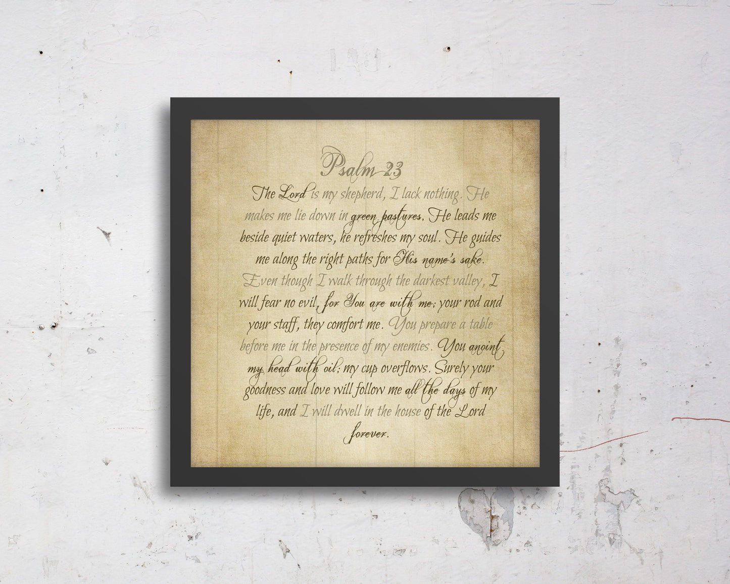 
                  
                    Psalm 23, Or your verse, Bible verse, Scripture, print, Scriptures on canvas, Framed scripture, gift, gifts, Christmas, for, brother, sister
                  
                