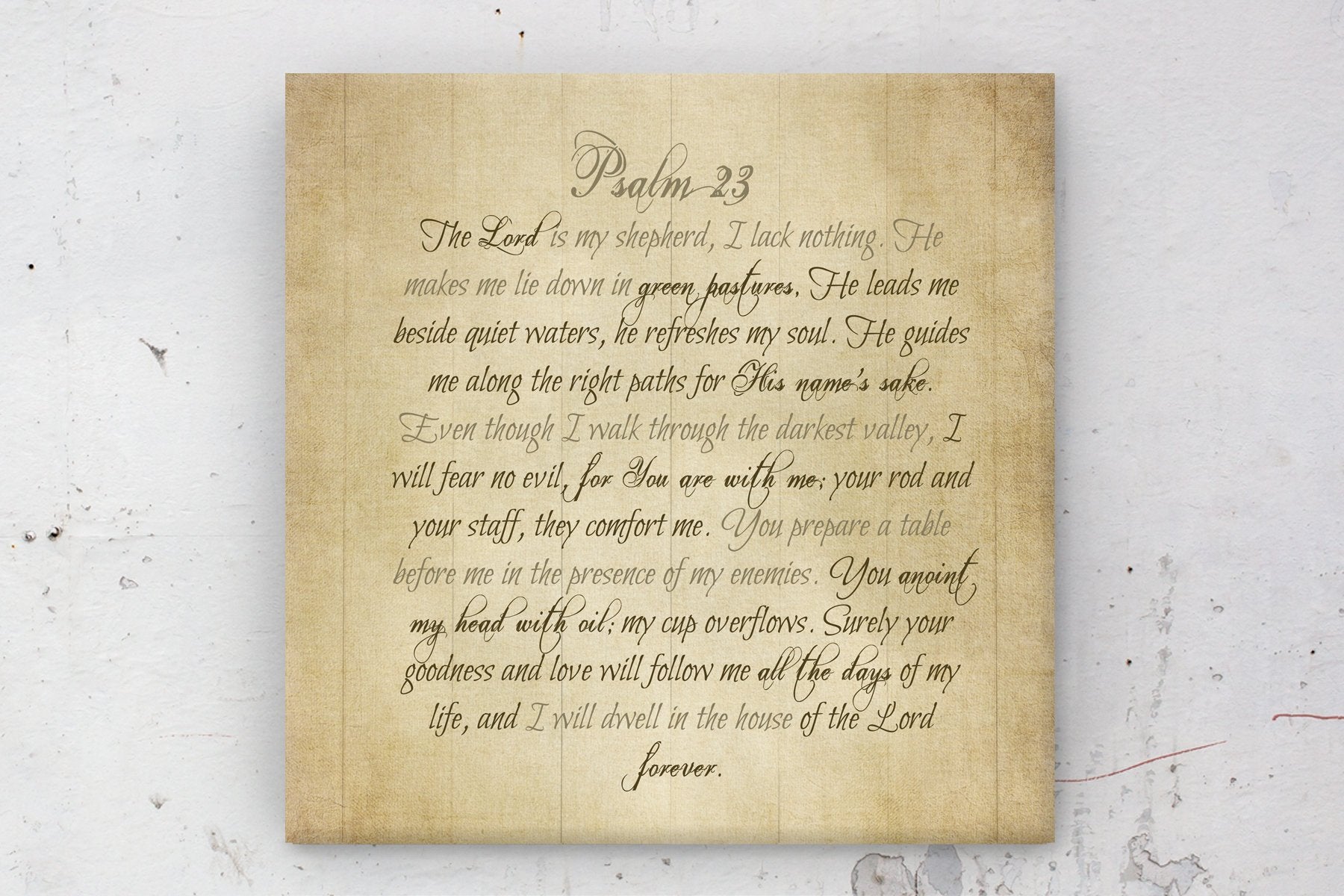 Psalm 23, Or your verse, Bible verse, Scripture, print, Scriptures on canvas, Framed scripture, gift, gifts, Christmas, for, brother, sister