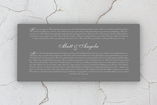 Wedding Vows Canvas, Wedding Vows Framed, Wedding Vows gift, Wall Art, Anniversary Gifts, For husband, for men, gift, for wife, first, paper