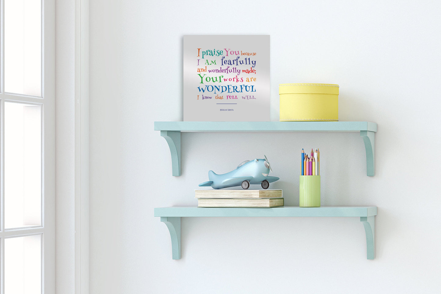 
                  
                    I Am Fearfully and Wonderfully Made, Bible Verse Decor for Kids
                  
                