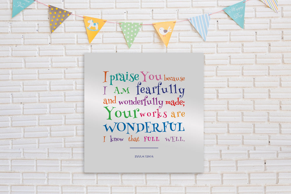 I Am Fearfully and Wonderfully Made, Bible Verse Decor for Kids
