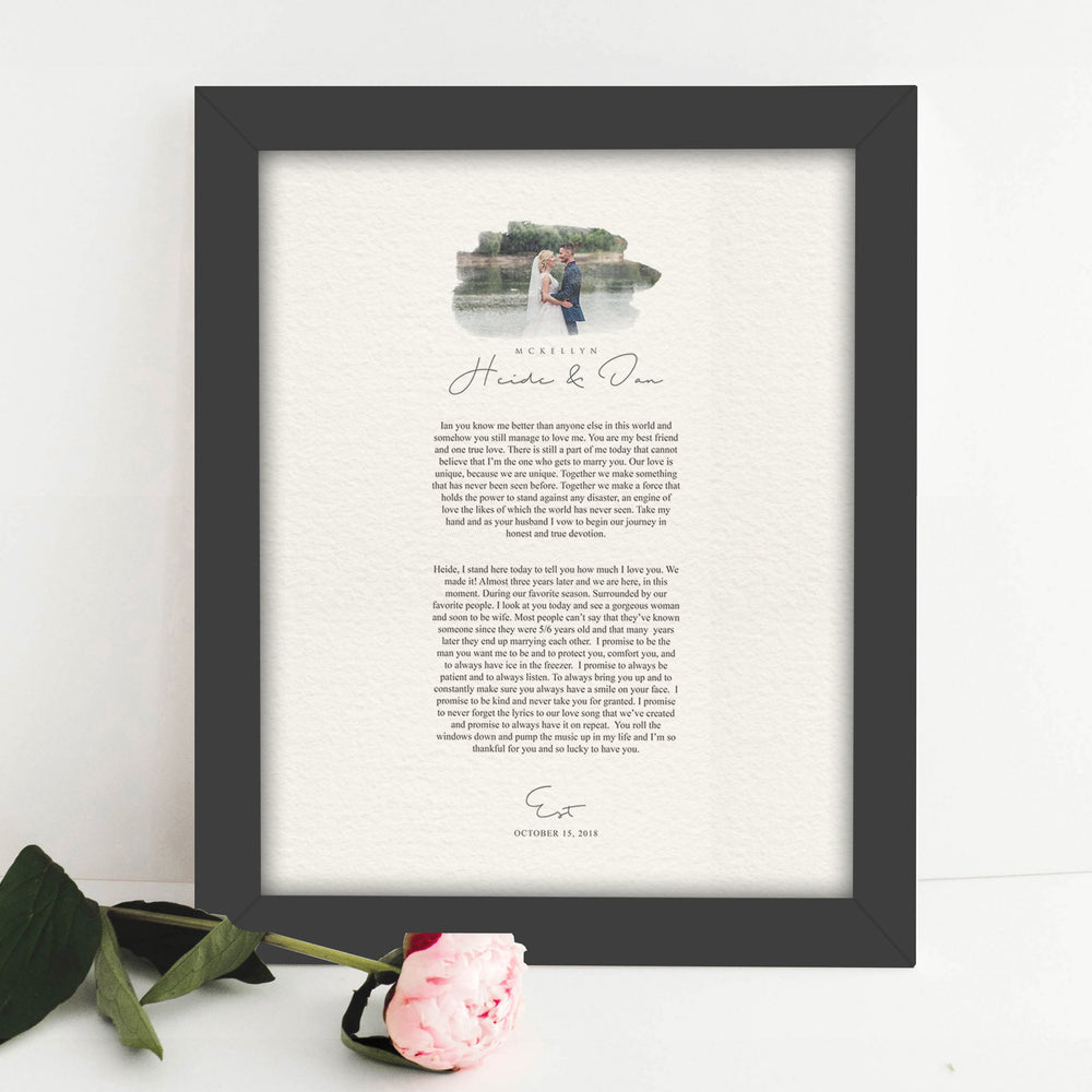 
                  
                    Framed Wedding Vows and Photo Gift
                  
                