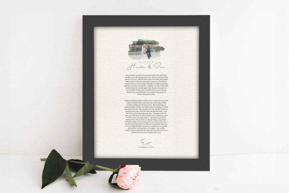
                  
                    Our Wedding Vows Paper Anniversary Photo Gift
                  
                