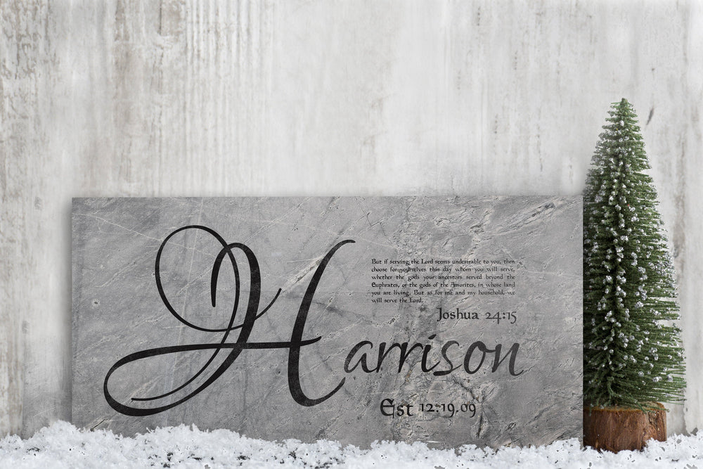 Personalized Family Name Sign on Tin
