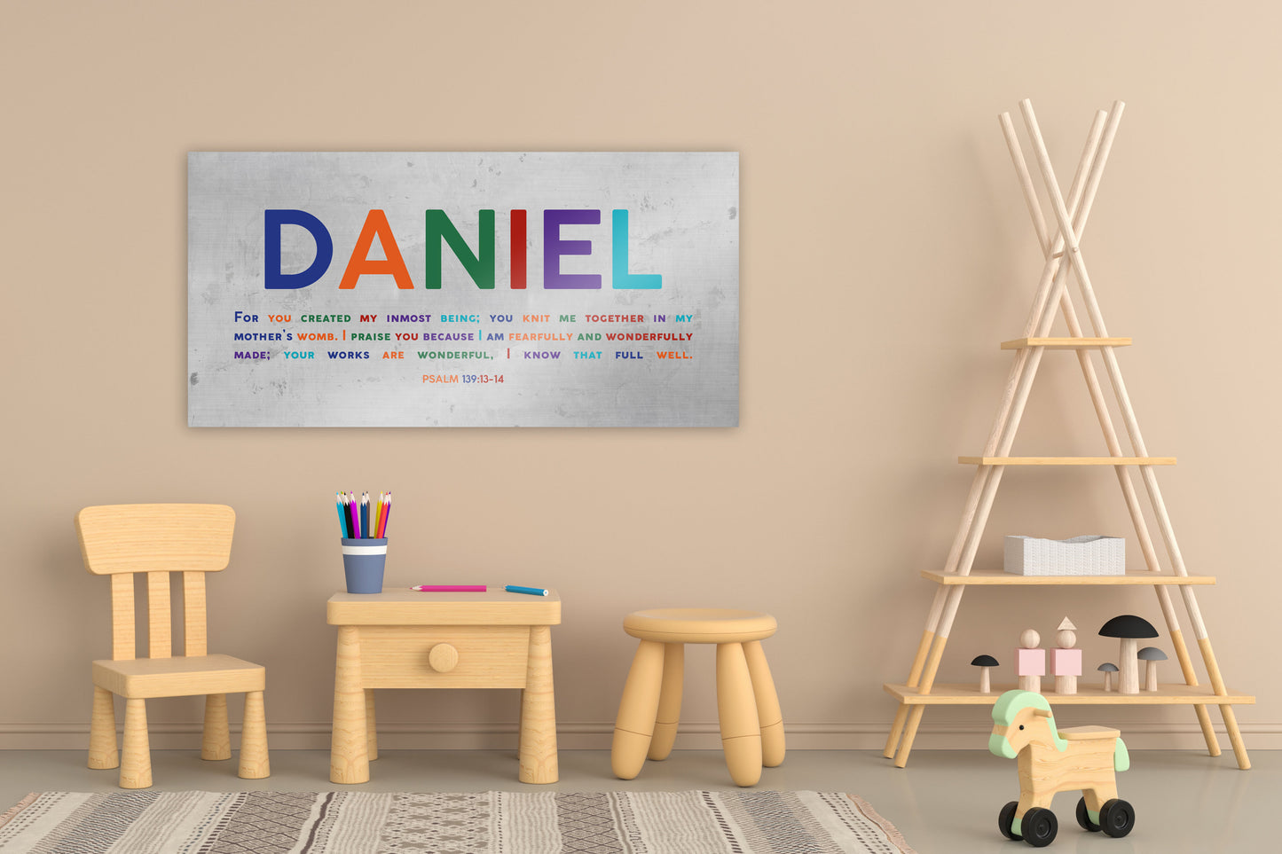 
                  
                    Child Name Sign, Psalm 139:13 for Kids
                  
                