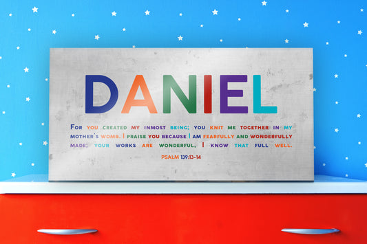 Child Name Sign, Psalm 139:13 for Kids