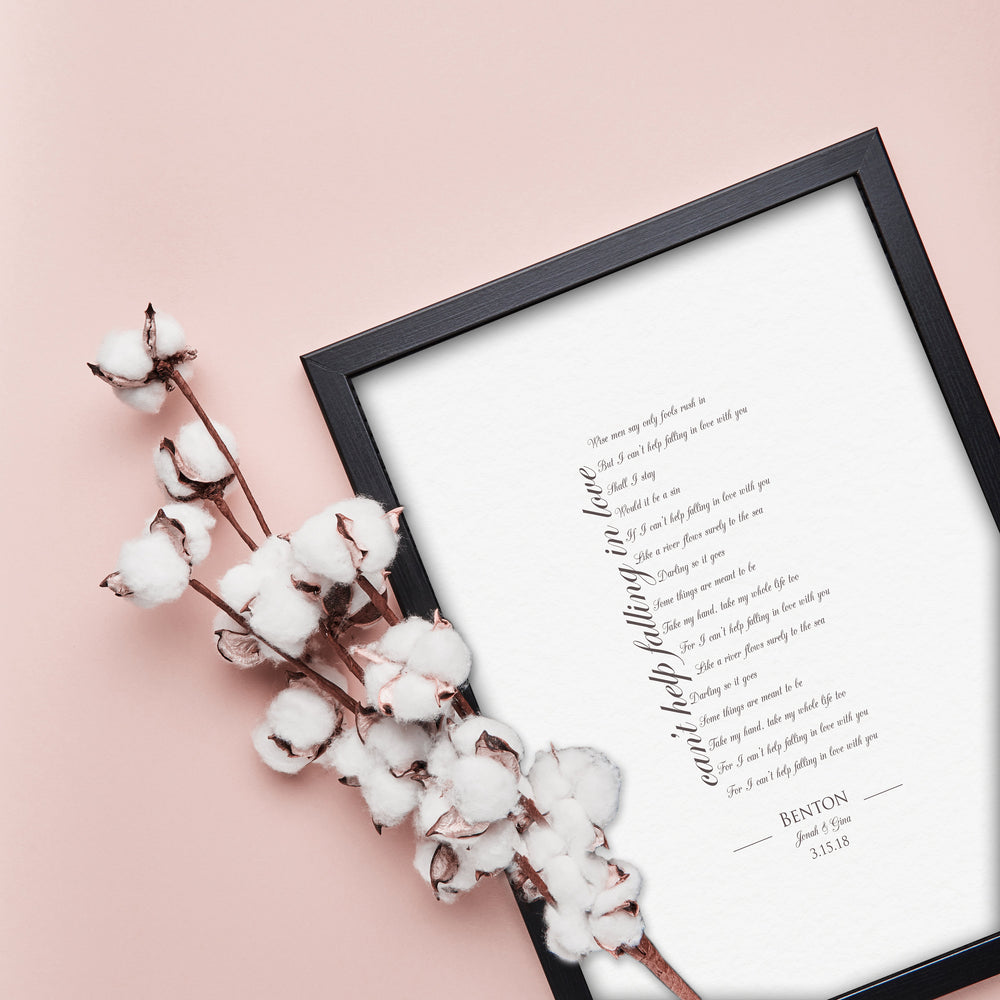 
                  
                    Framed Cotton Gift, Our Wedding Song
                  
                