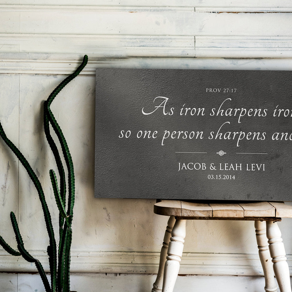 
                  
                    Rustic Scripture Gift - Iron Sharpens Iron Sign
                  
                