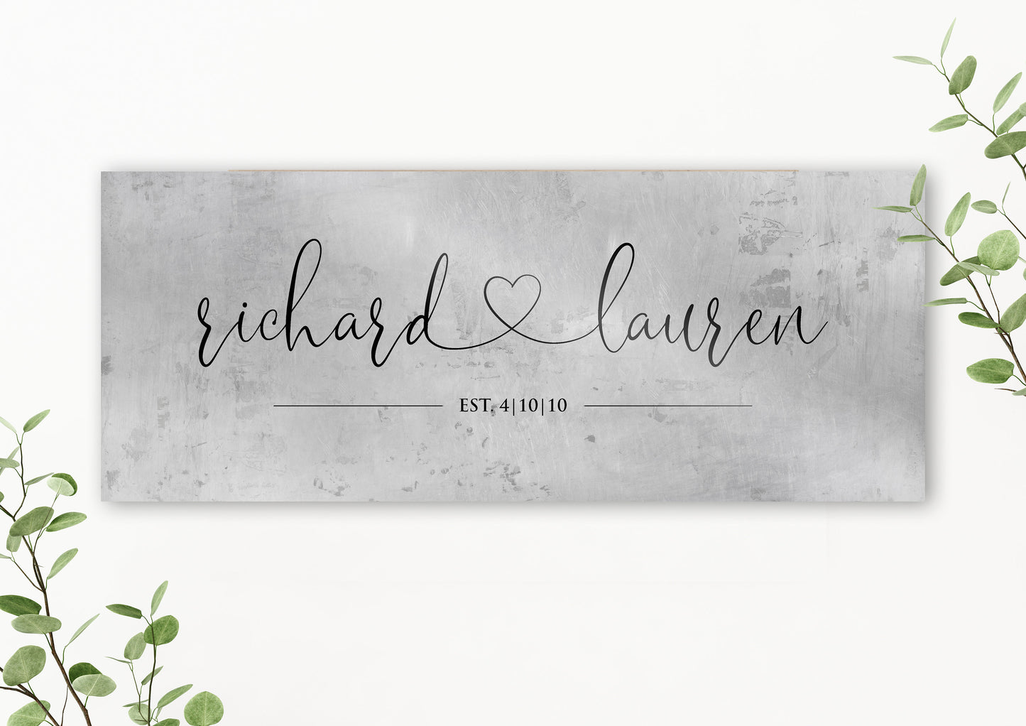 
                  
                    Rustic Heart Name Sign on Tin
                  
                