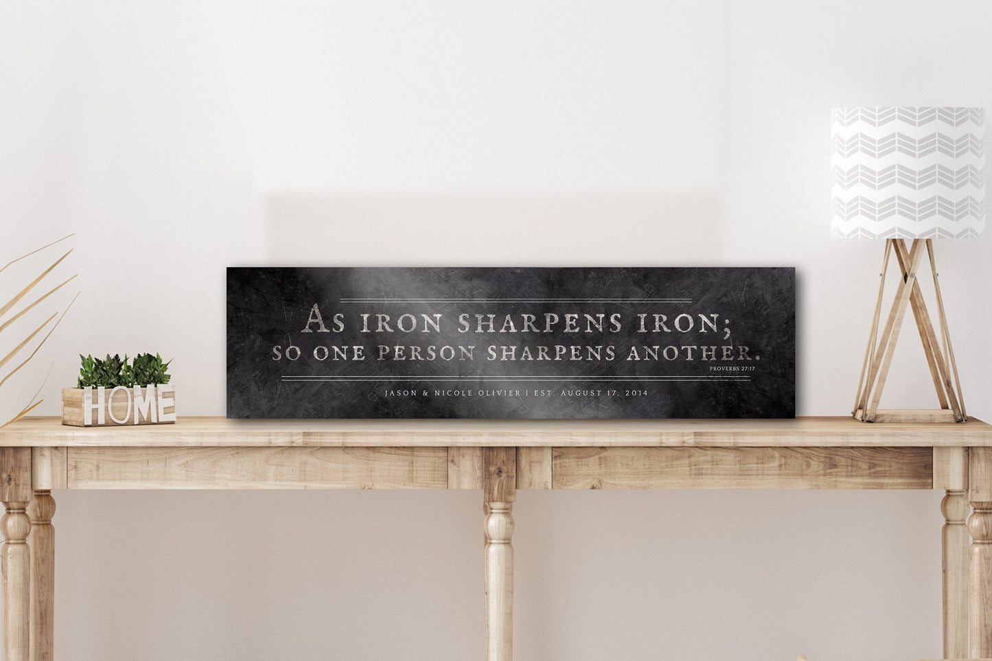 
                  
                    Iron Sharpens Iron Sign Iron Anniversary Gift
                  
                