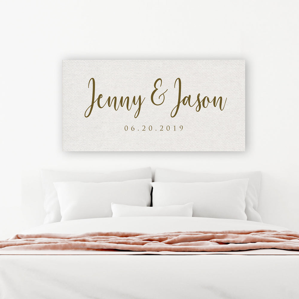 
                  
                    His and Her Cotton Name Canvas
                  
                