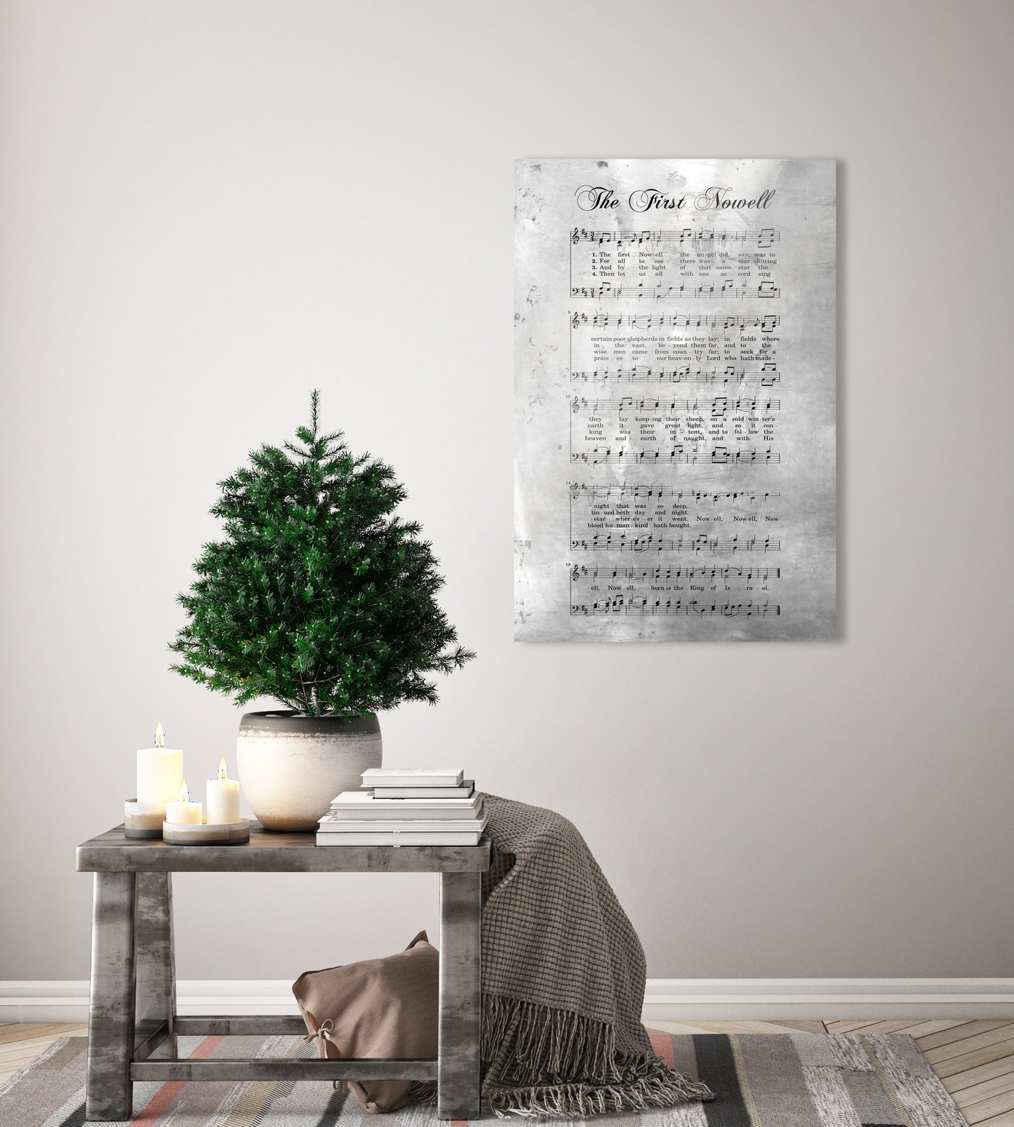 The first Noel, Sheet Music Print, Farmhouse Christmas, Gift for chior, Religious Gift, sign, Metal Christmas Sign, Rustic Christmas Decor