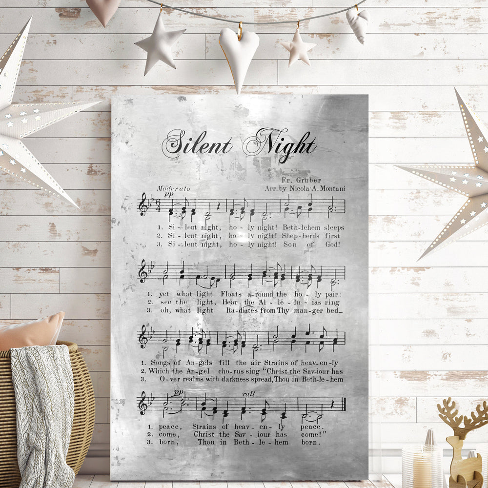 
                  
                    Silent Night, Rustic Christmas Decor, Sheet music Gift, Farmhouse Christmas, Gift for chior, Religious Gift, sign, Metal Christmas Sign
                  
                