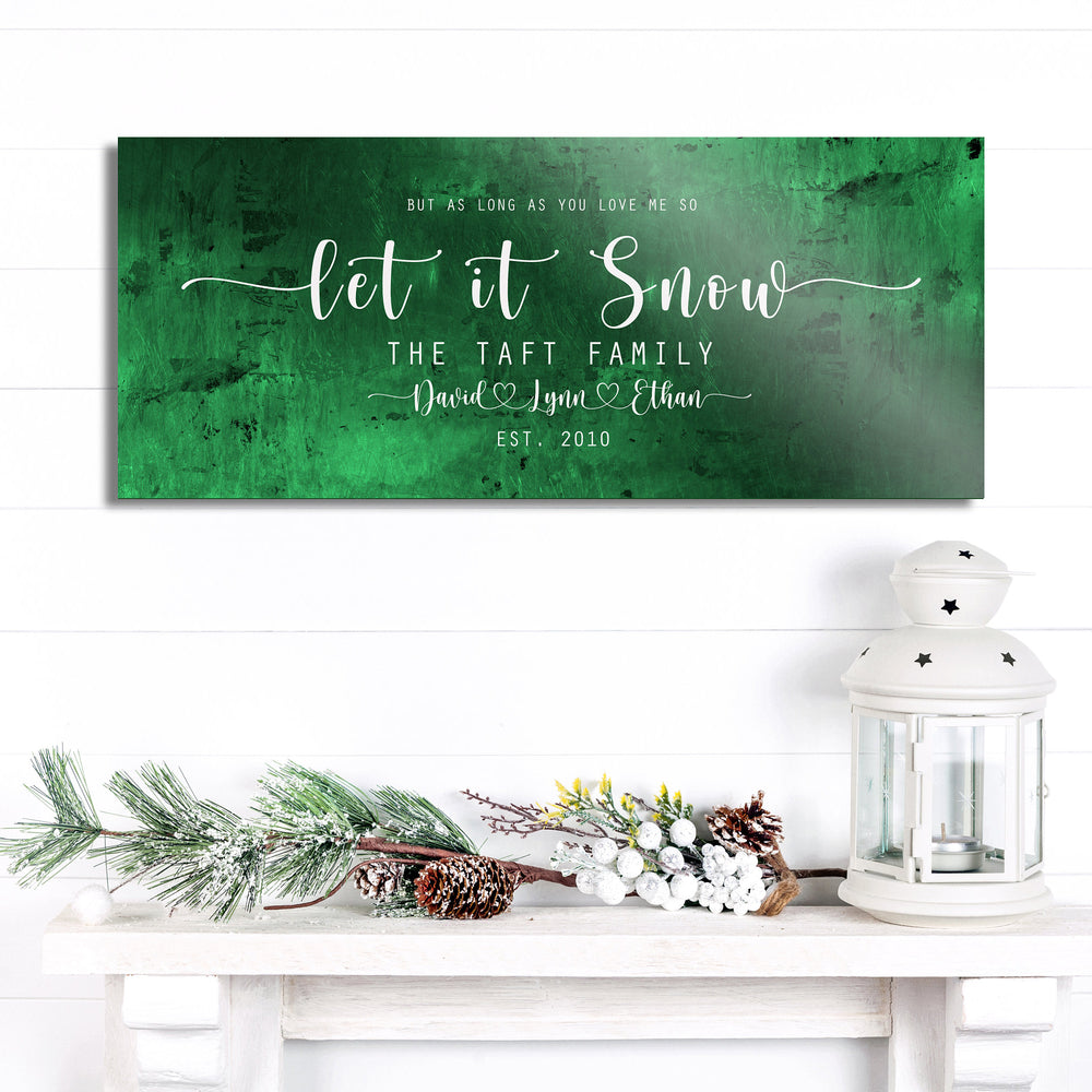 
                  
                    Christmas sign, Let it Snow, Couple Gift, Tin Gift, 10 Year, Personalized, Tin gift, With name, Holiday Sign, Est Sign, Wedding Gift, Winter
                  
                