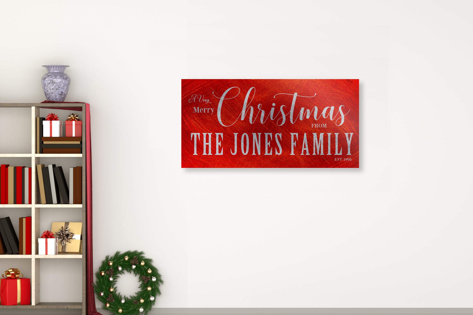 Large Christmas Sign, Family Name, Holiday Sign, Christmas wall, Personalized Sign, Est Sign, Family Sign, Name Sign, Christmas Wall decor