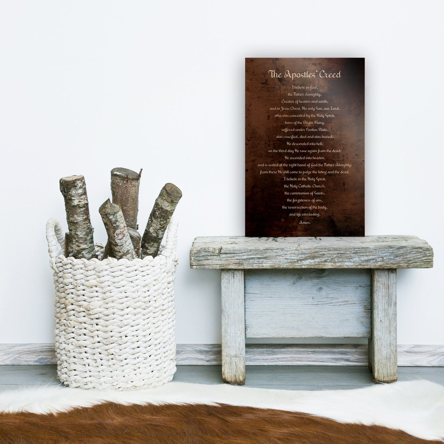 
                  
                    The Apostles&#39; Creed, Apostolic Creed, Symbol of the Apostle, Christian Gift, Burnished, Bronze, Metal Print, Gift, for him, for her, Priest
                  
                