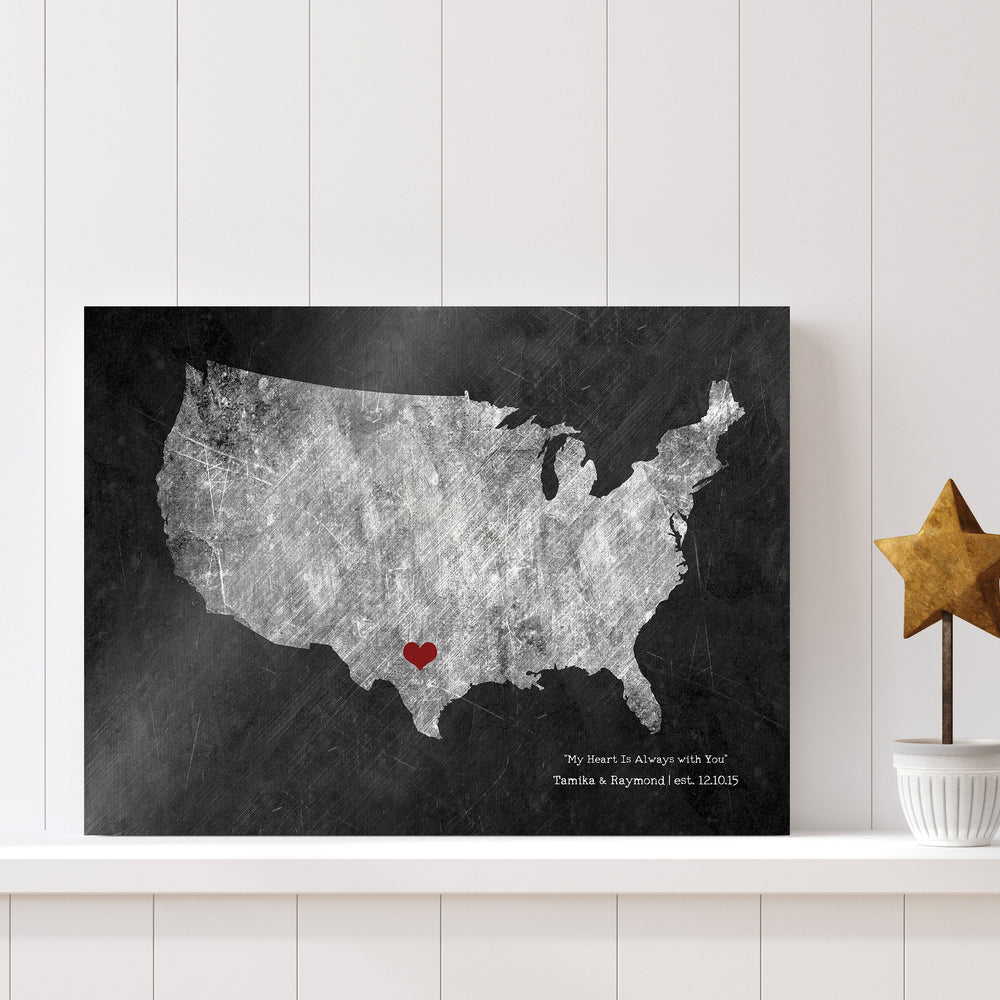 
                  
                    6 Year Anniversary Gift, US Map
                  
                