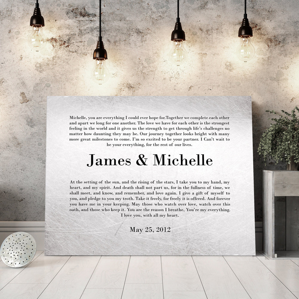 
                  
                    Tin Anniversary Gift, Wedding Vow Sign
                  
                