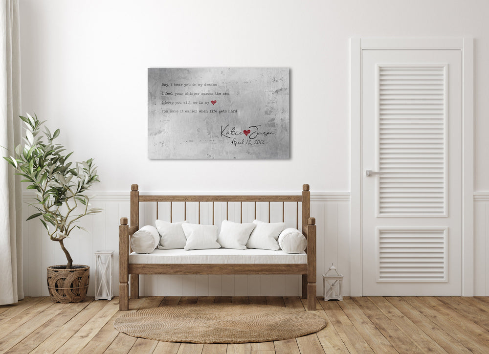 
                  
                    Lucky, Personalized Song Lyric Wall Decor
                  
                