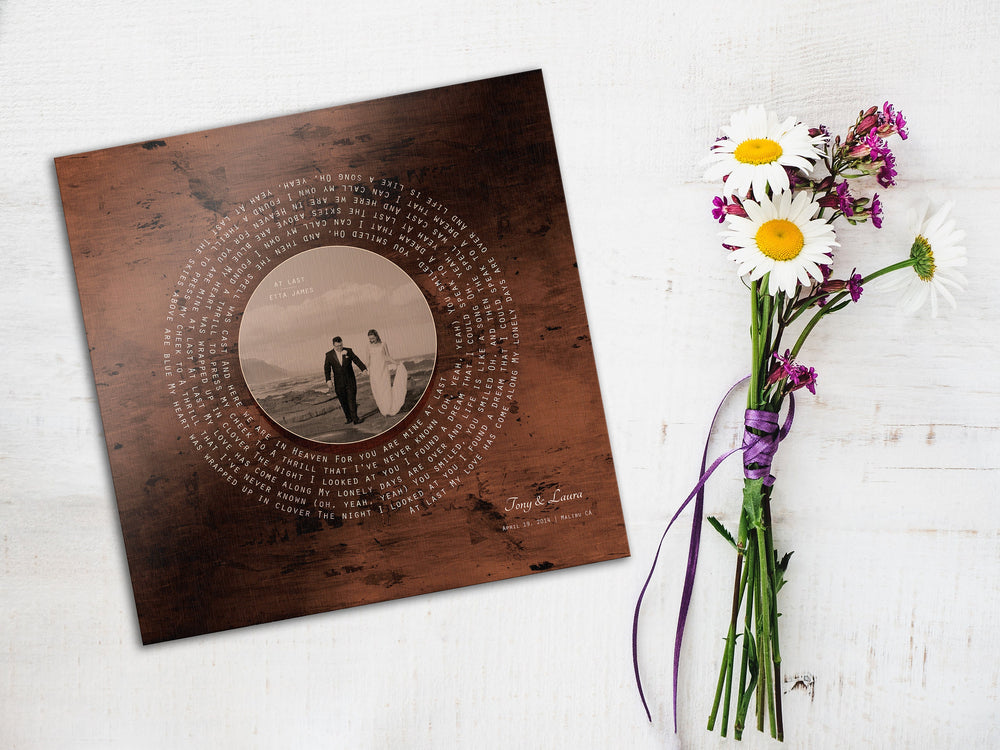 
                  
                    Vinyl Record Song Art, Bronze Gift
                  
                