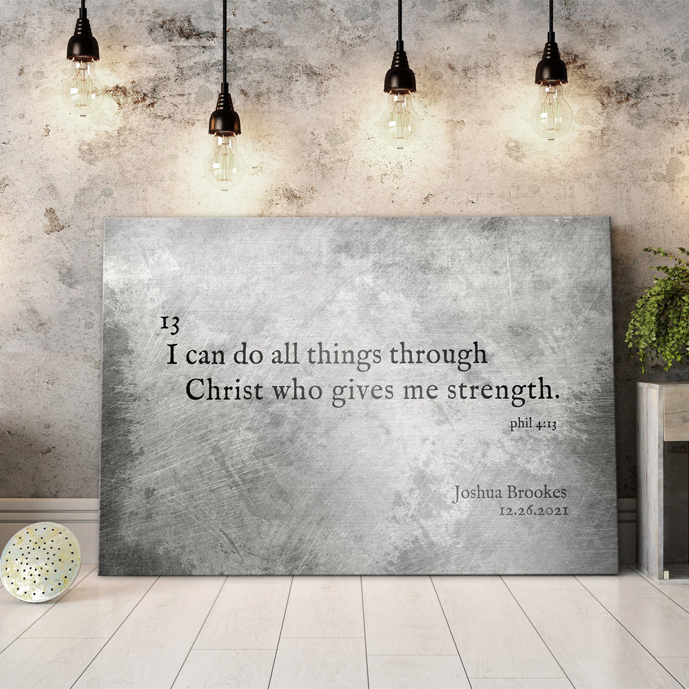 I Can Do All Things, Christian decor, Tin Gift, Scripture for Men, Gift for Husband, Religious Gift for Him,  Phil 4:13, Anniversary Gift
