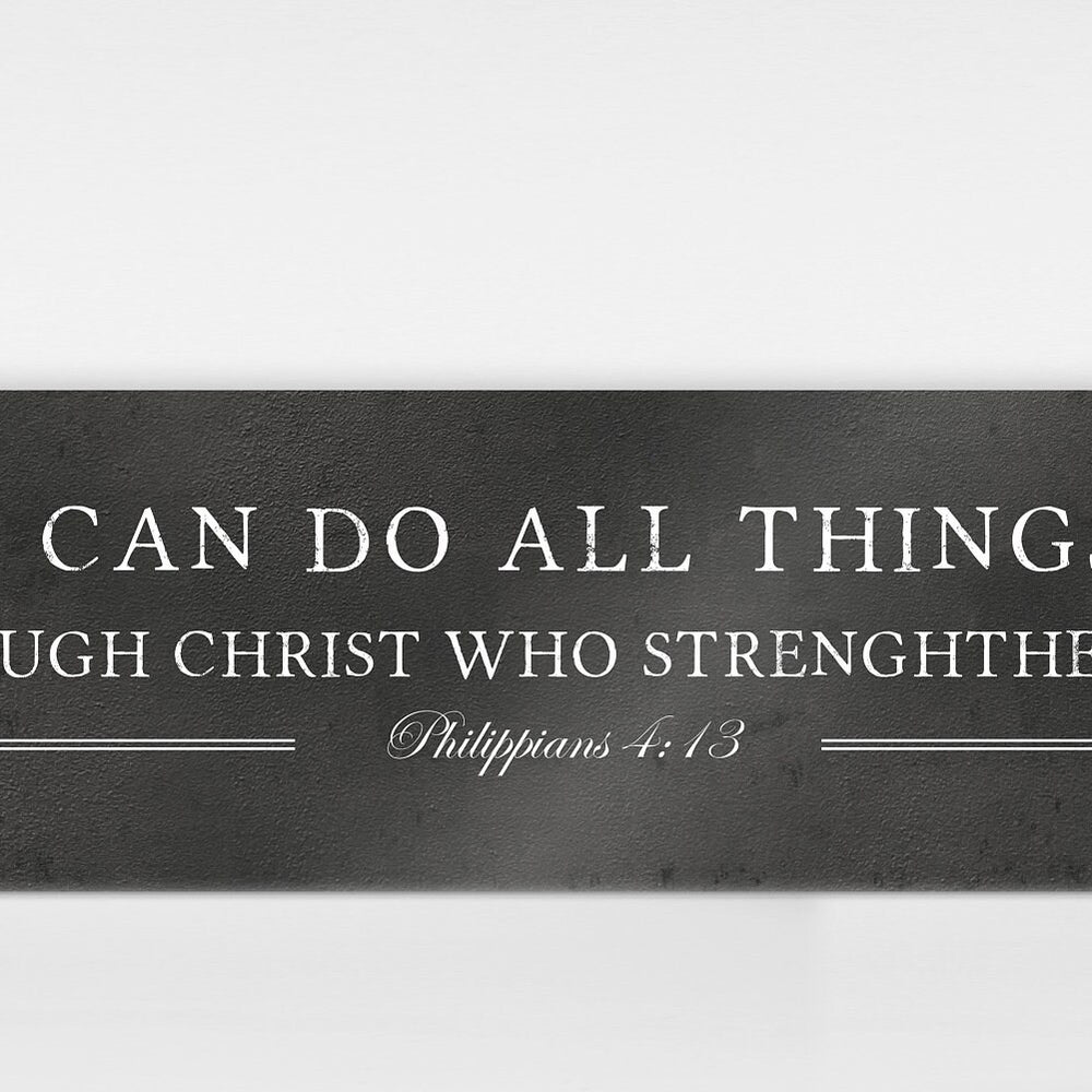
                  
                    I Can Do All Things, Iron Gift for Him, Phil 4:13 Sign, Bible verse plaque, 6th Anniversary, Personalized mens anniversary gift, 6 year, men
                  
                