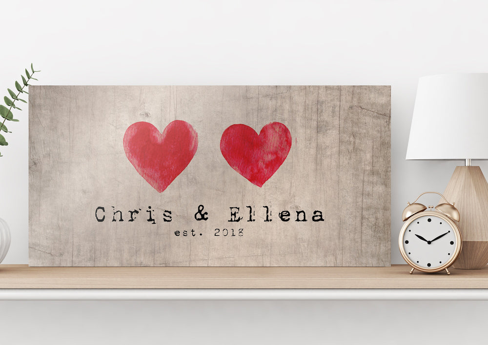 
                  
                    Family Hearts Name Sign, Wooden Anniverary Gift, Custom Family Sign, 5th Anniversary Gift, 5 Year Anniversary Gift, Personalized Wood Gift
                  
                