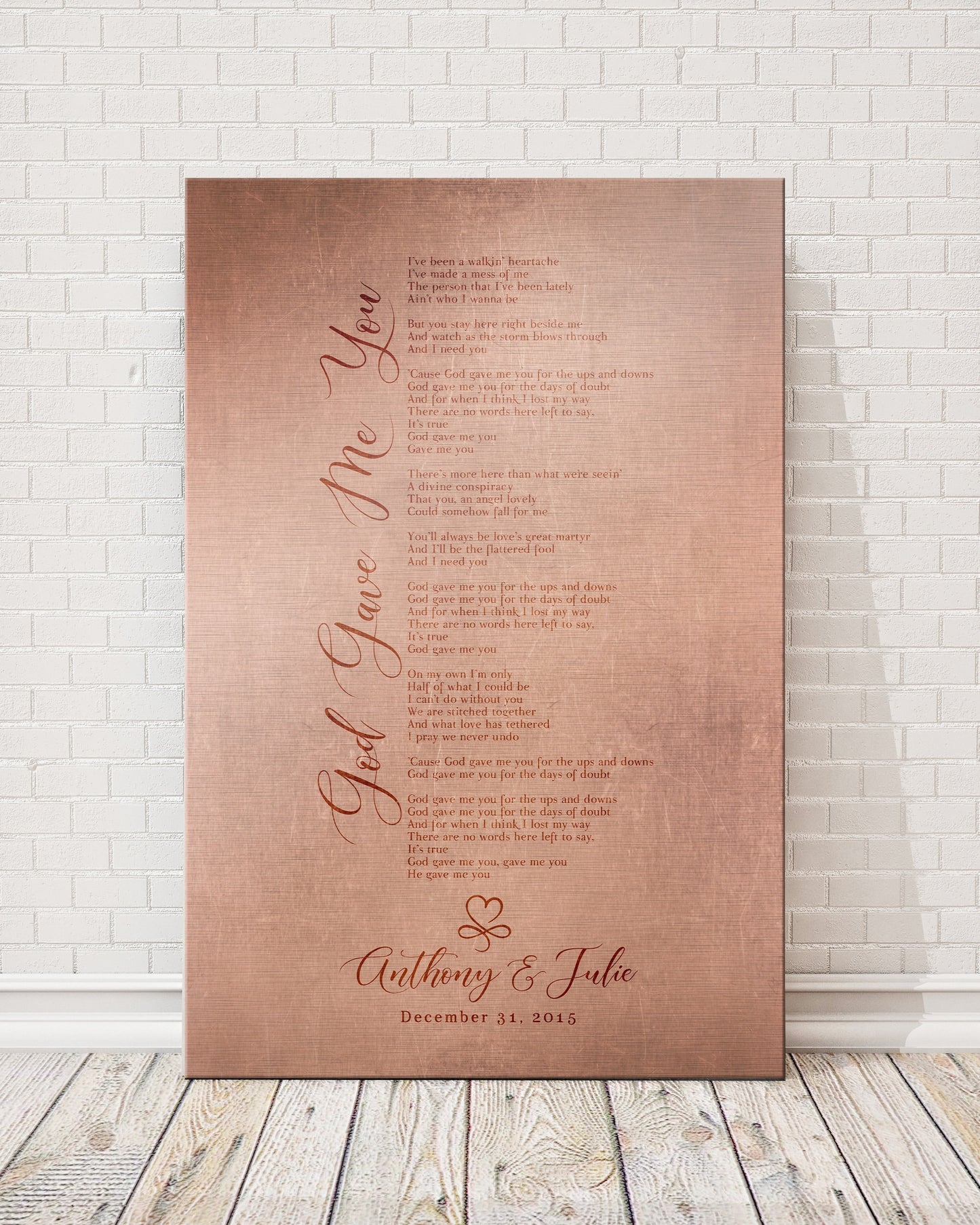 
                  
                    Infinity heart song lyric decor, Copper anniversary gift for wife, 7th anniversary gift, Song lyric gift, Copper Gift, 7th Anniversary Gift
                  
                
