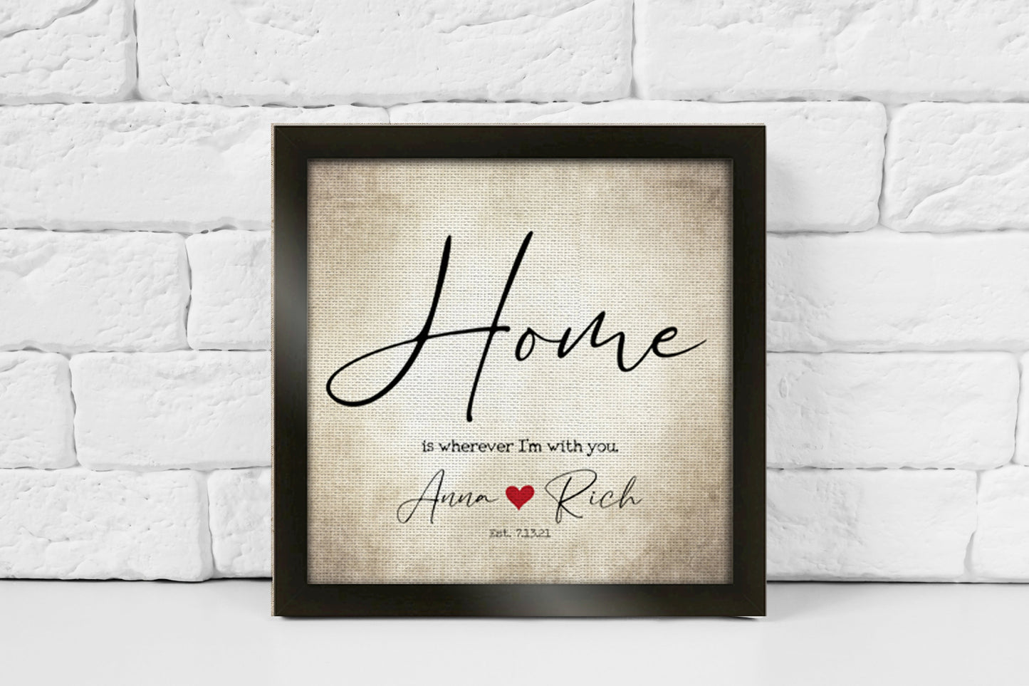 
                  
                    Personalized, Home is wherever I'm with you, Couples Cotton Gift, 2nd Anniversary gift for him, Romantic gift for wife, Husband Gift, Custom
                  
                