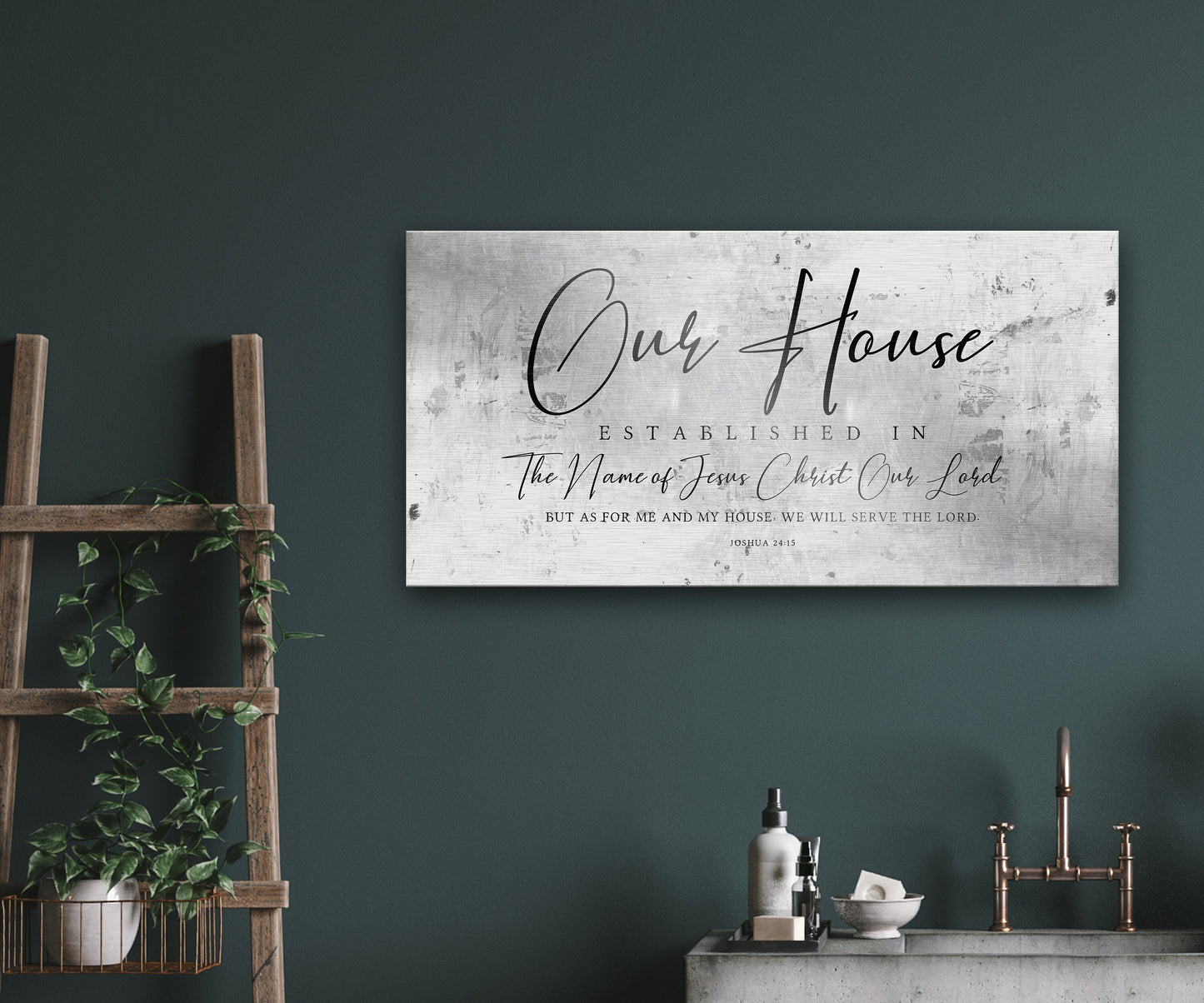Faithful Farmhouse Wall Decor, "As for me and my house" Sign, Josh 24:15 Family Sign, "We will serve the Lord" quote sign, Anniversary gift