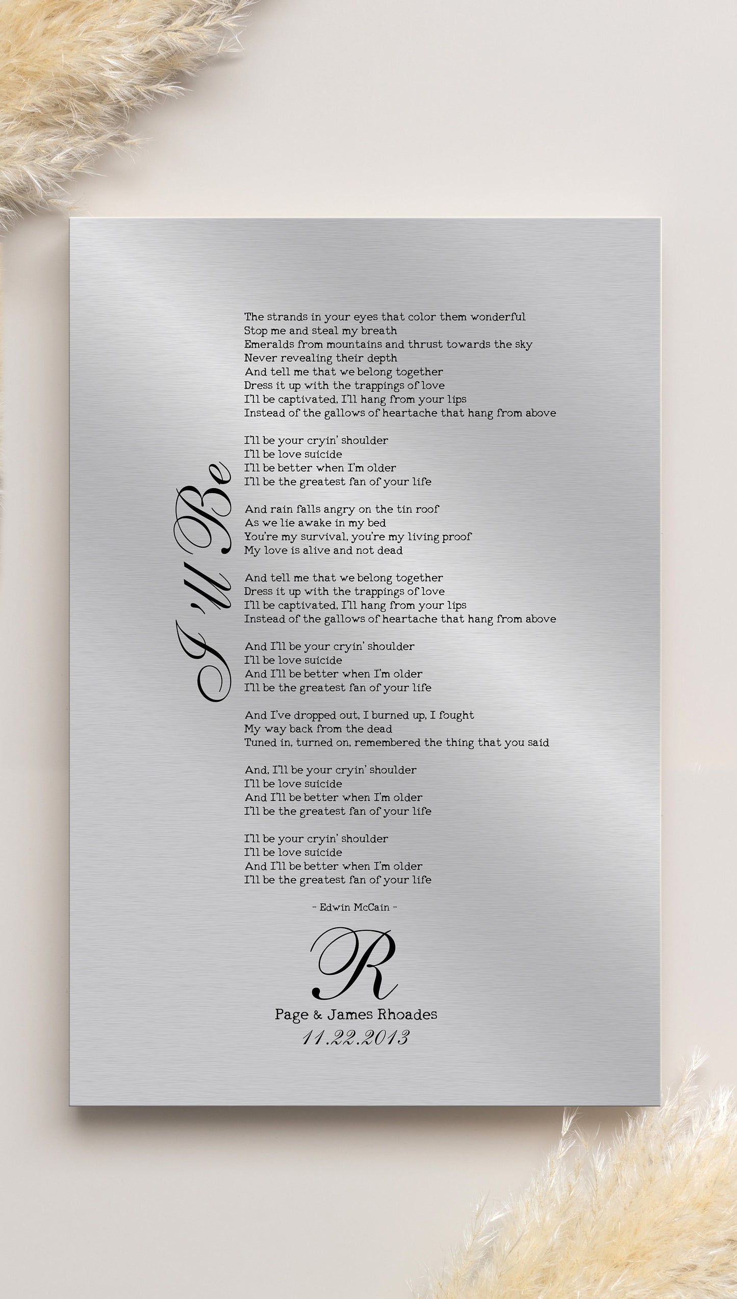 
                  
                    Our Wedding Song on Tin Monogrammed Gift
                  
                