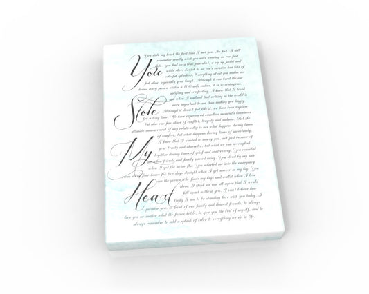 Personalized Wedding Vow Print - The Whimsy on Canvas or Fine Art - Fine art and canvas personalized anniversary and inspirational gifts