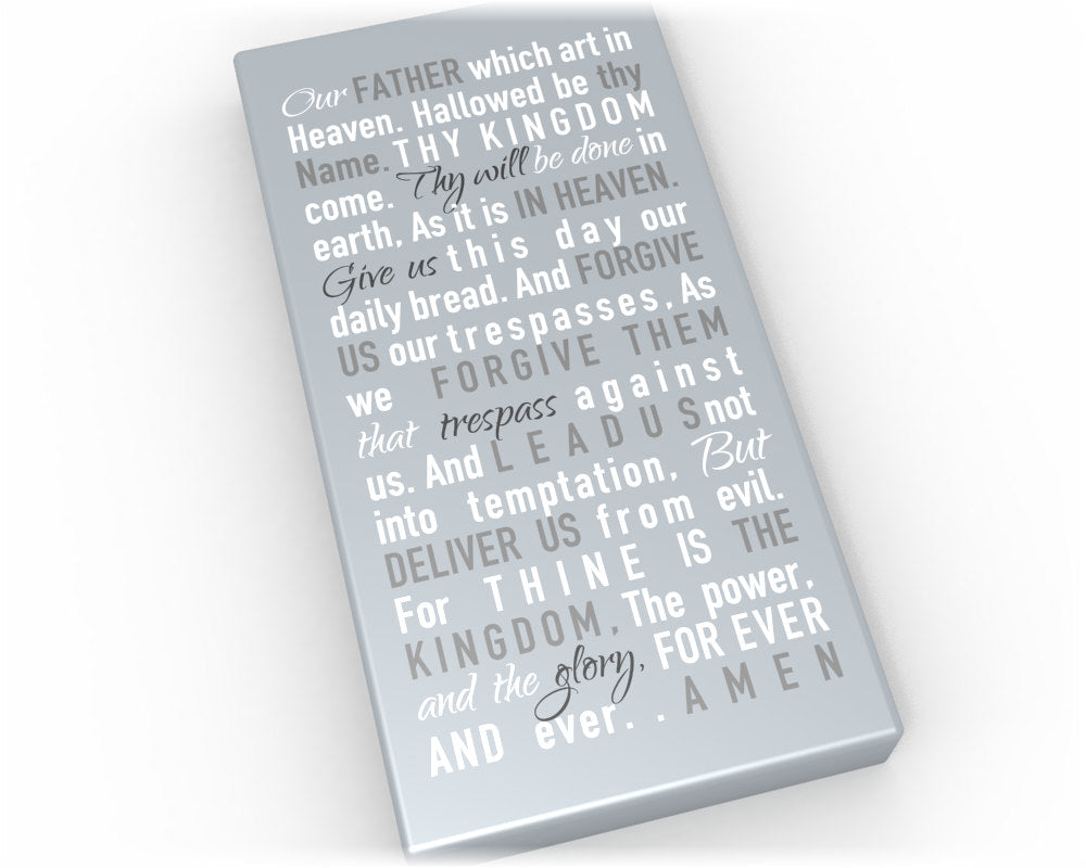 
                  
                    The Lord's prayer on canvas, christian song word art, Inspirational canvas,  Christian Lyric Canvas
                  
                