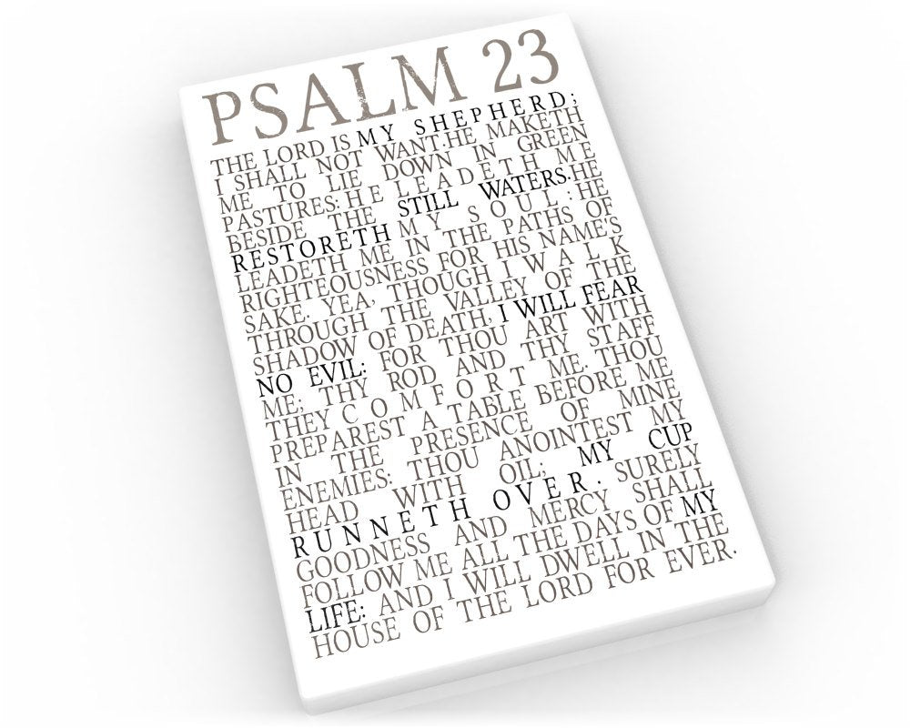 Psalm 23 Subway sign on Canvas Bible verse print 