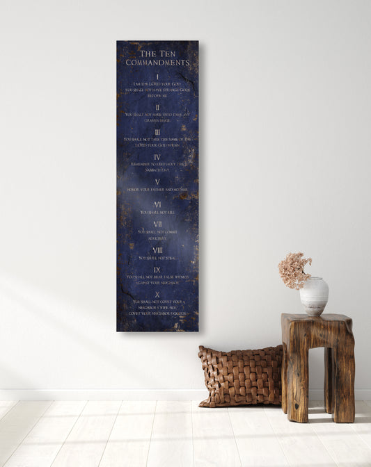 Ten Commandments Saphire Stone Inspired Wall Art