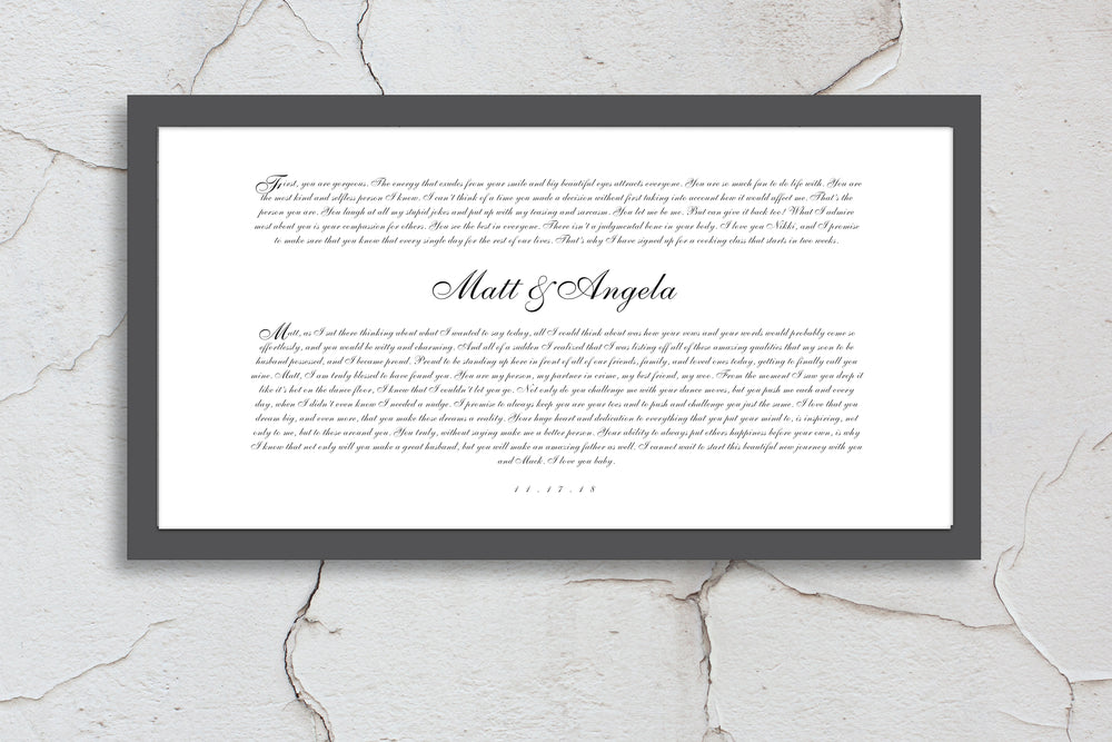 
                  
                    Romantic Anniversary Wedding Vow Art - Hunnycomb Proverbs - Wedding gift ideas - paper anniversary gifts 
                  
                
